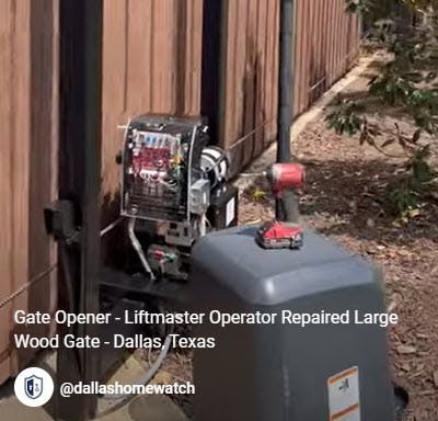 Liftmaster gate opener repair job