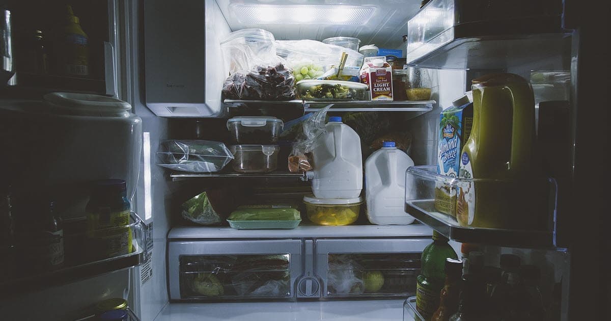 refrigerator with food