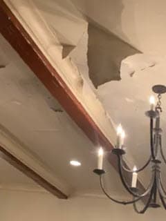 water damage from water leak